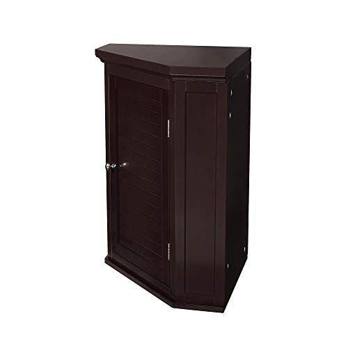 Versanora Wooden Cupboard Wall Mounted Bathroom Corner Storage Unit, MDF, Brown, 57.15 x 38.1 x 60.96 cm Versanora Wooden Cupboard Wall Mounted Bathroom Corner Storage Unit, MDF, Brown, 57.15 x 38.1 x 60.96 cm
