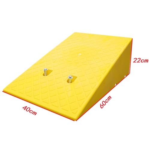 Rampas de Goma para Bordillos, Rampa Ligera para Carretera, Reduce Impacto, Adecuada para Aceras, Bicicletas y Sillas de Ruedas (Negro, 40 x 60 x 22 cm) miniatura 2