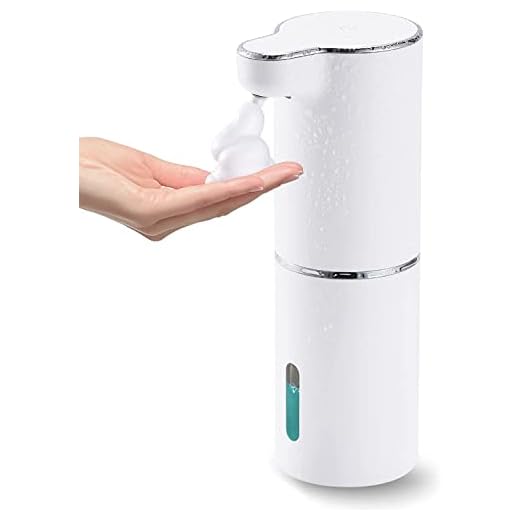 Dispensador automático de sabonete para as mãos, dispensador de sabonete de espuma recarregável sem toque de 300 ml, volume de espuma ajustável de 3 níveis, dispensador de sabonete à prova d'água montado na parede para banheiro doméstico, cozinha,