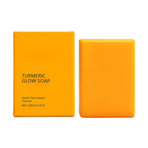 Jabón Resplandor De Cúrcuma, Con Limpieza Hidratante, 100 G, Jabón De Baño Hidratante, Limpiador Facial Y Corporal, Fórmula Comfort Para La Piel, Para Manos, Cara, Cuerpo, Uso En Ducha De Viaje