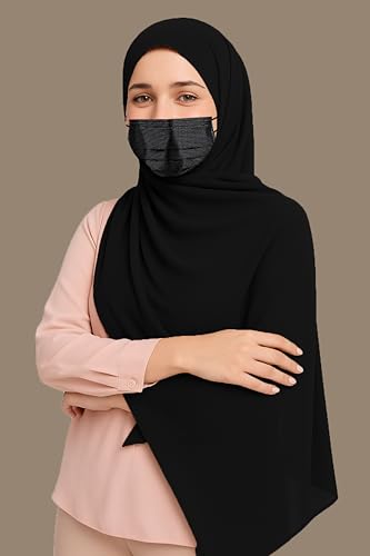 Image of Premium Georgette Hijab for Girls & Women | Lightweight and Breathable | Combo Pack of 4 | 180 cm x 70 cm