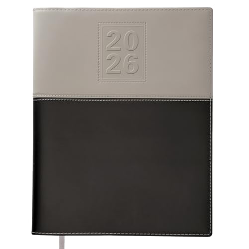 2026 Planner Calendar, 8"x10" : Includes 14 Months (November 2025 - December 2026) / 2026 Weekly Planner/Weekly Agenda/Monthly Calendar Organizer (Gray/Black)