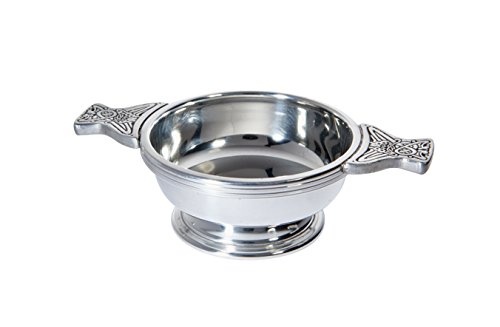 Wentworth Pewter - Standard Pewter Quaich Whisky Tasting Bowl Loving Cup Burns Night
