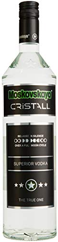 Moskovskaya Cristall Dry Vodka 38% vol. (1 x 1,0l) | Premium Vodka hergestellt mit Silberfiltration Cover