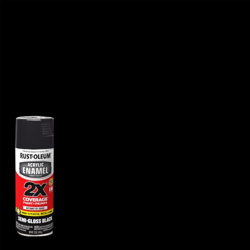 Image of Rust-Oleum 271903 Acrylic Enamel 2X Spray Paint, 12 oz, Gloss Black, (Pack of 1)