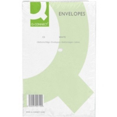 Pack of 500 Q-Connect Envelopes, C5, 100gsm, Plain, Peel and Seal, White - (KF03289)