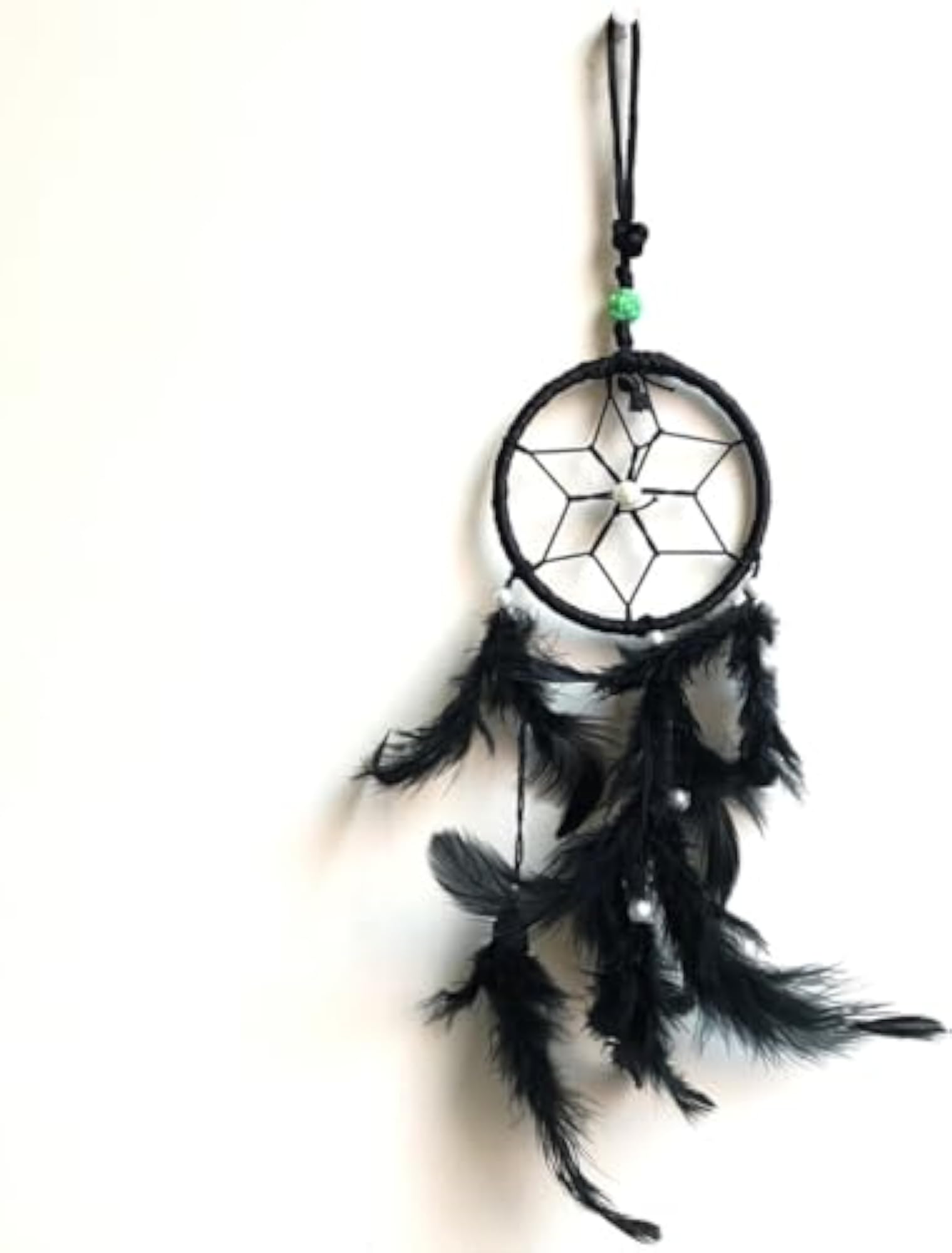 Wool Dream Catcher, Black Decorative Hanging
