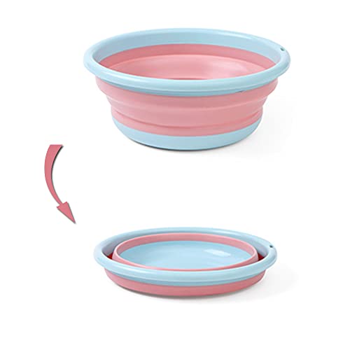 Tine pliable pour lavabo portable, table en plastique d'économie d'épais de couleur rose et bleu M Cover