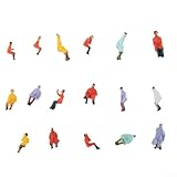 Set mit 100 sitzenden Reisemöglichkeiten für Modell für Waggons, Busse, Häuser und Hintergrundmengen, Kunststoffmaßstab: 87 Miniaturen (200 Stück)