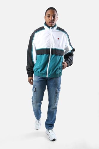 Tommy Hilfiger Tjm Retro Clbk Track Jacket Erkek Ceket, Beyaz, Xl