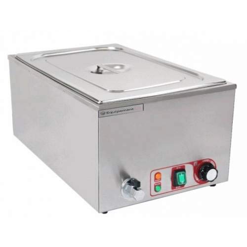 baño María de acero inoxidable baño María eléctrico profesional con grifo de vaciado y control de la temperatura Avec 1 Bac GN 1/1