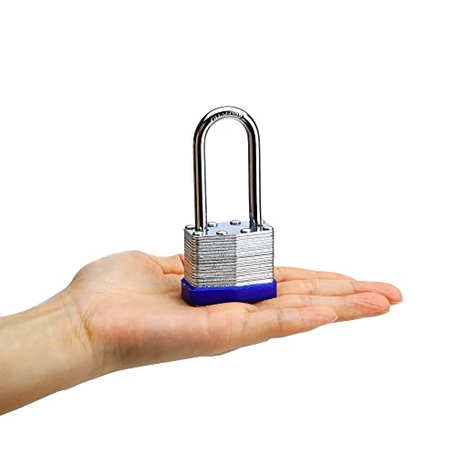 Image of 4 Pack Pad Locks with Same Key, Heavy Duty Keyed Alike Locks | Same Key Convenience 4 Locks Share Keys Durable Steel Body for Storage Gates Garages and Outdoor Use