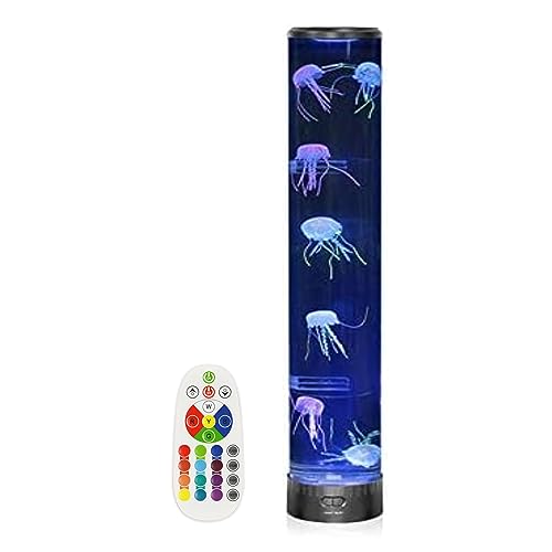 Playlearn Jellyfish Lamp with Remote- 27' Extra Wide - LED Artificial Jellyfish Tank for Kids and...