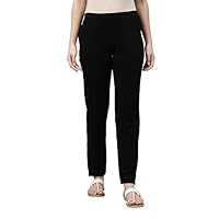 GO COLORS Women’s Loose Fit Cotton Blend Pant