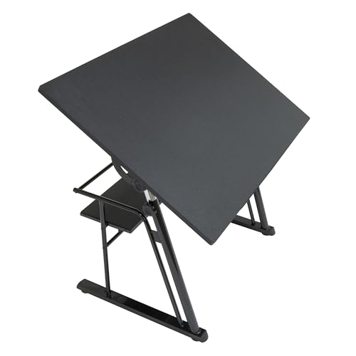 STUDIO DESIGNS Zenith Craft Desk Drafting Table, Top Adjustable Drafting Table Craft Table Drawing Desk Hobby Table Writing Desk Studio Desk, Black, 13340