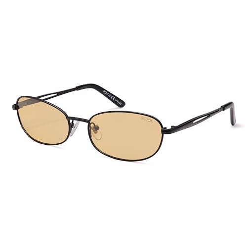 SOJOS Retro Oval Sunglasses for Women Men Polarized Trendy Narrow Shades UV400 Womens Mens Sun Glasses SJ1263