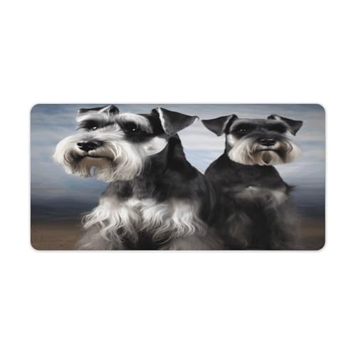 Mouse Pad Grande Rectangular de Goma Animal Schnauzer