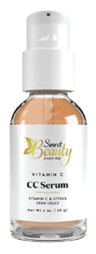 SIMRET BEAUTY CC SERUM WITH VITAMIN C, facial serum, Citrus Stem Cells, Caribbean Orange Oil and Chamomile Flower to Smooth Fine Lines & wrinkles, Even skin tone, Hydrate 1 Fl Oz (1 OZ.)