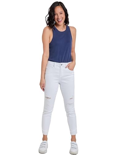 Royalty by YMI Royalty for Me Women's High Rise Skinny Ankle Jean with Double Frayed Hem Sustainable4