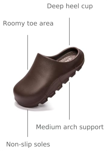 Image of NITTI Women's Garden Clogs with Arch Support | Lightweight, Waterproof EVA, Easy-Clean Slip-On Design, and Slip-Resistant Outsole for Outdoor and Everyday Wear