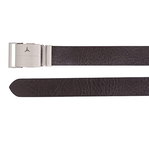 Image of Men's Formal Genuine Leather Auto-lock Adjustable Belt (JAFA-42-BL)