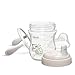 Chicco Trainer Sippy Cup 6+ Months, 7oz Baby Training Cup with Bite-Resistance Semi-Soft Spout, Easy Grip Removable Handles, Measurement Markings, BPA-Free, Grey