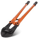 KSEIBI 141580 Heavy-Duty Medium Size Bolt Cutter 18" for Cutting Fence, Steel Wire, Chain, Screws, R