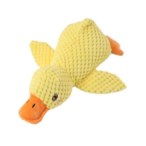犬のためのPince duck calming-柔らかいミッサのぬいぐるみ、詰め物のあるかわいい|抵抗性のある動物 - 字中のおもちゃ、快適なアヒルのためのチップ、小さな犬用の内部エンターテイメント、大型品種のリラクゼーションセッション