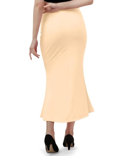 Image of Saree Shapewear Petticoat for Women, Stretchable Saree Shaper, Fish Cut Underskirt Saree, Ready Wear Saree Innerwear,Saree Skirt for Women, Shape Wear Dress for Sarees (in, Alpha, S, Purple)