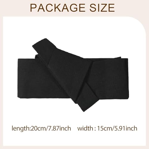 Perfeclan Cinturón Obi para Kimono para Hombre, Cómodo, Banda de Cintura, Poliéster, Portátil, Tradicional, Negro - imagen 5