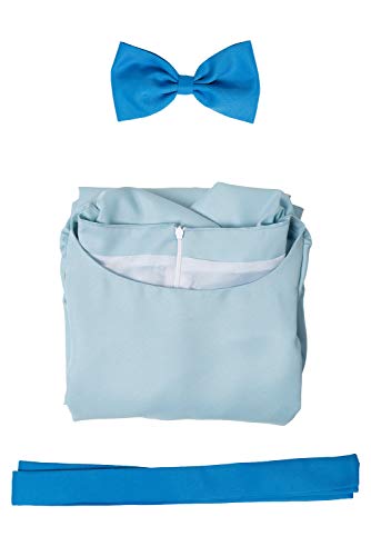 Disfraz infantil azul vestido princesa verano miniatura 6