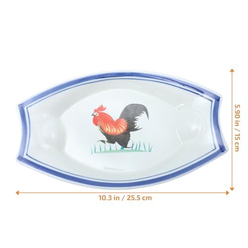 Bandeja de cerámica retro Cabilock para snacks y dulces de diseño creativo 3