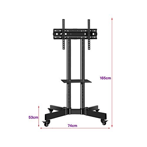 Soporte móvil TV para 32-65 pulgadas con ruedas y estante miniatura 2