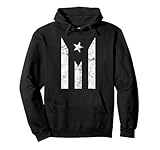Puerto Rico Black Flag Puerto Rican Pride Independent Pullover Hoodie