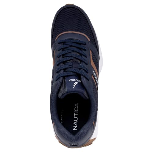 Nautica Men's Lace-Up Sneakers – Casual, Stylish, and Comfortable for Walking4