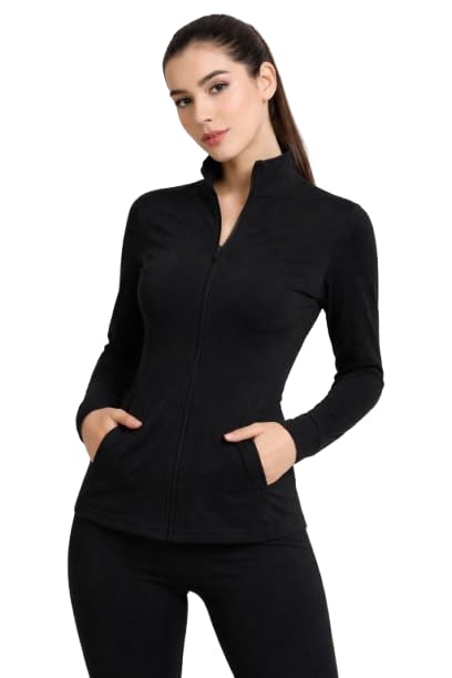 thread monk Women’s Full Sleeve Black Jacket for Girls | Stylish Zip Closure Casual Winter Jacket for Women | Lightweight Fashion Outerwear-picture-19