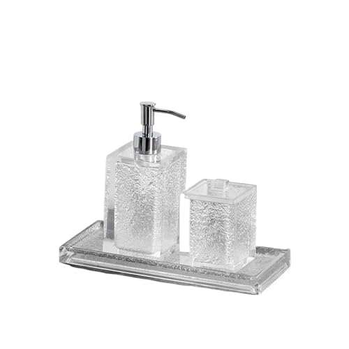 Juego de accesorios de baño de resina con diseño moderno elegante de 3 piezas 2
