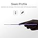 MoKo Pencil Holder Sticker for Apple Pencil Pro, Apple Pencil (USB-C), Apple Pencil 1st/2nd Generation, Elastic Pencil Case, Adhesive Pouch Attached to Pen Case, Purple