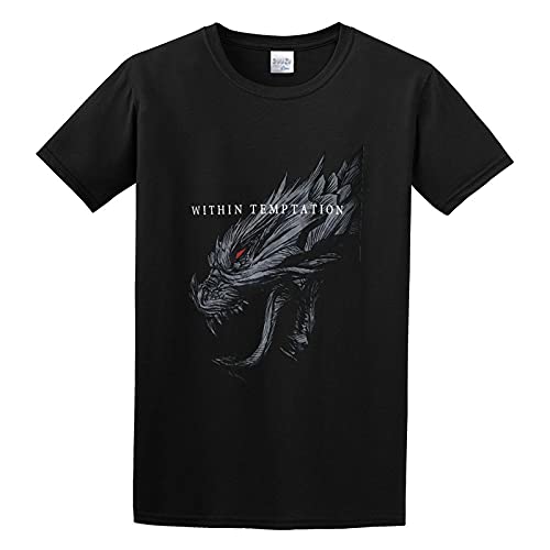DONGCHENGYIPIN Within Temptation Hydra Headymphonic Metal Band Unisex 100% Cotton Short Sleeve T Shirts Black XXXL