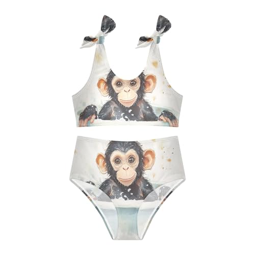 Monkey Animal in Tub Girls Bikini Sets 2 Piece Swimsuits Bathing Suit Swimwear3