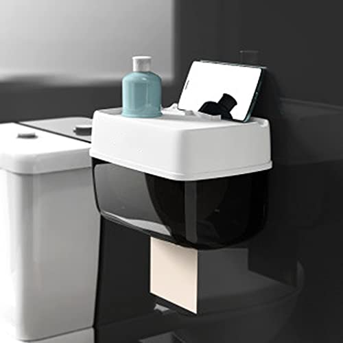 Soporte de papel higiénico estante de pared para optimizar espacio 3