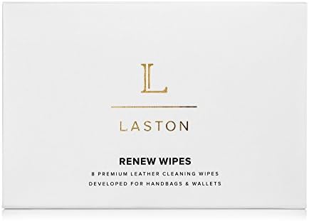 Laston Renew 8ct Leather Purse Cleaner Handbag Wipes | Cleans, Rescues, & Renews Luxury Designer Handbags, Purses, Wallets | 8 Individually-Packed Single Travel Wipes Per Box