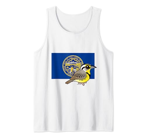 State Birdorable of Nebraska: Western Meadowlark Cute Bird Tank Top