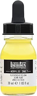 LIQUITEX 4260981 Liquid Professional Acrylic Paints - Ink, 30 ml, Highly Pigmented Airbrush Paint, Fluo Yellow