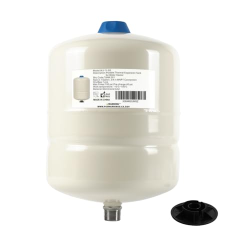 EFIELD Water Heater Expansion Tank, 2.1 Gallon, 3/4 in MNPT Connection, Thermal Pressure Protection, Safe for Potable Water,(TANK001)
