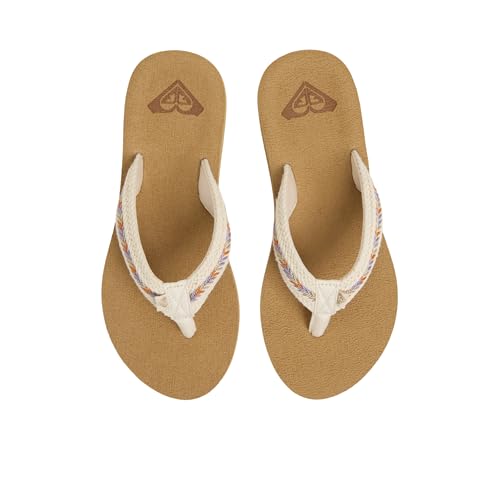 Image of Roxy Women's Porto IV Flip Flops, Cream, 8