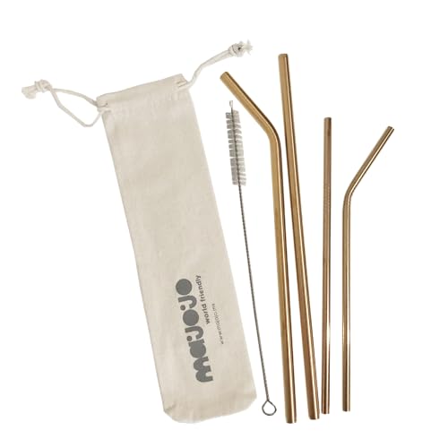Opiniones y reviews de Popotes de Acero Inoxidable Walmart los 5 más buscados. 41 Set Popotes de Acero Inoxidable - 6 piezas- 4 popotes, cepillo limpiador y bolsita de algodón, colores bonitos (Dorado)