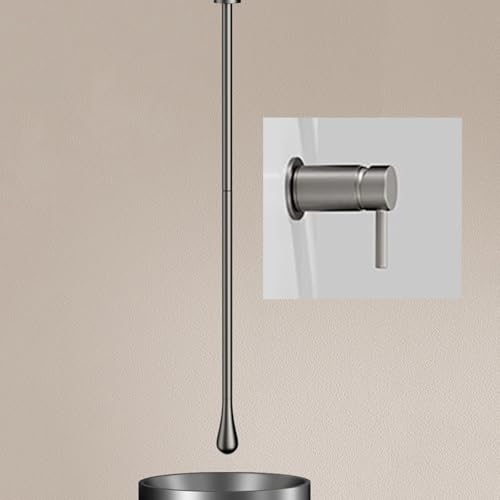 Robinet de lavabo dissimulé en laiton gris mitigeur mural eau chaude froide