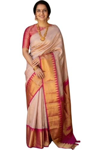 Image of Flosive Traditional Banarasi Saree with Fine Zari Work, Elegant Pallu Design and Timeless Cultural Charm