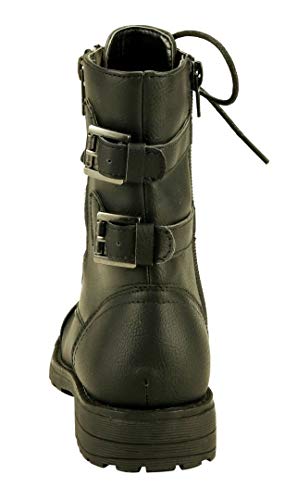 The Doll Maker Girl's Lace-Up Zipper Combat Boots3